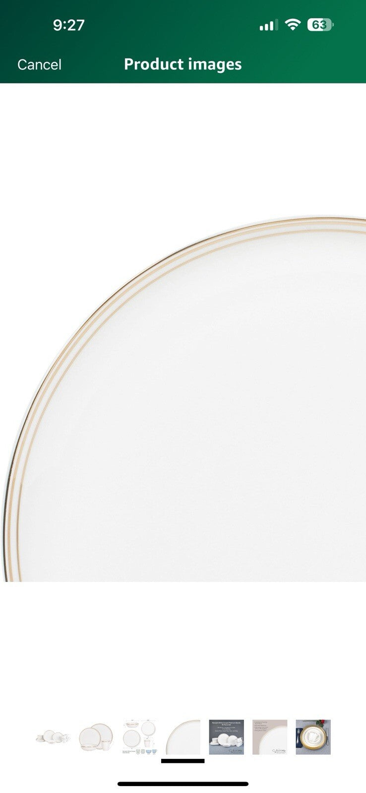 Everyday White by Fitz and Floyd Nevaeh Bone China Coupe Gold Bands 