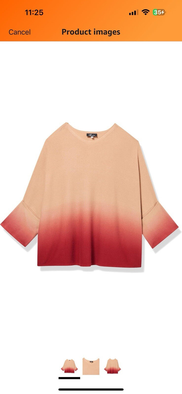 Women's Ombre Poncho Sweater Size M( Bigger Than Normal )