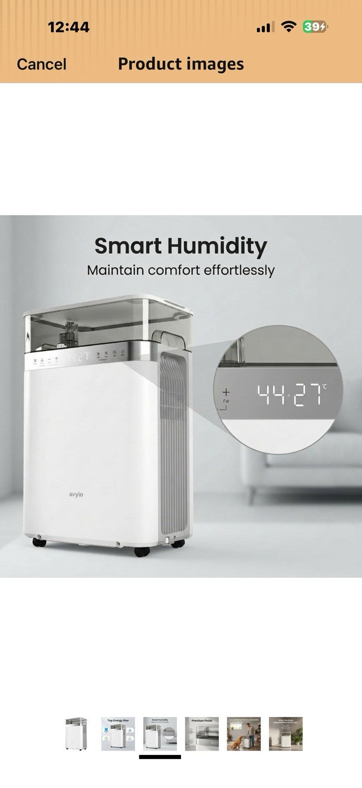 avylo Dehumidifier for Basement, 90 Pint/Day Ultra Efficient Energy