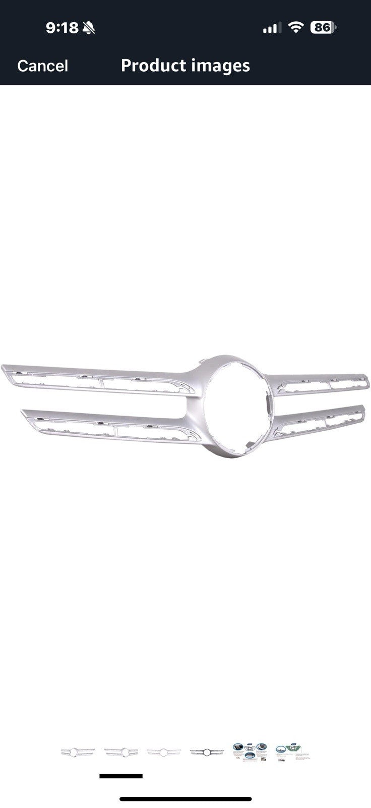 Front Grille Compatible with 2016-2019 Mercedes Benz GLC-Class w/o Front