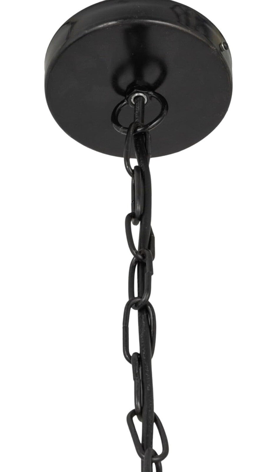 Creative Co-Op EC1685, Black Laminated Capiz Tiered Chandelier