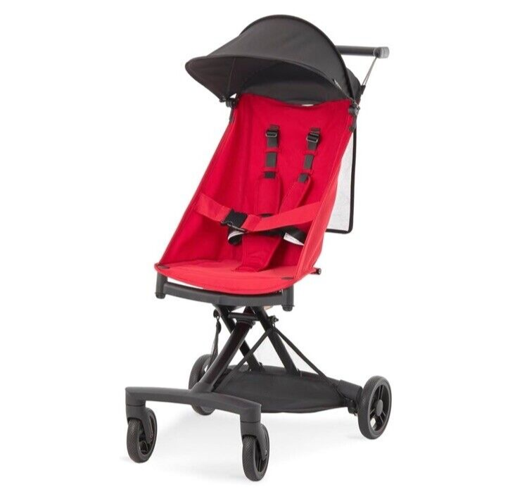 Evolur Roamer Ultra Light Umbrella Stroller in Red, Quick One-Hand Easy 