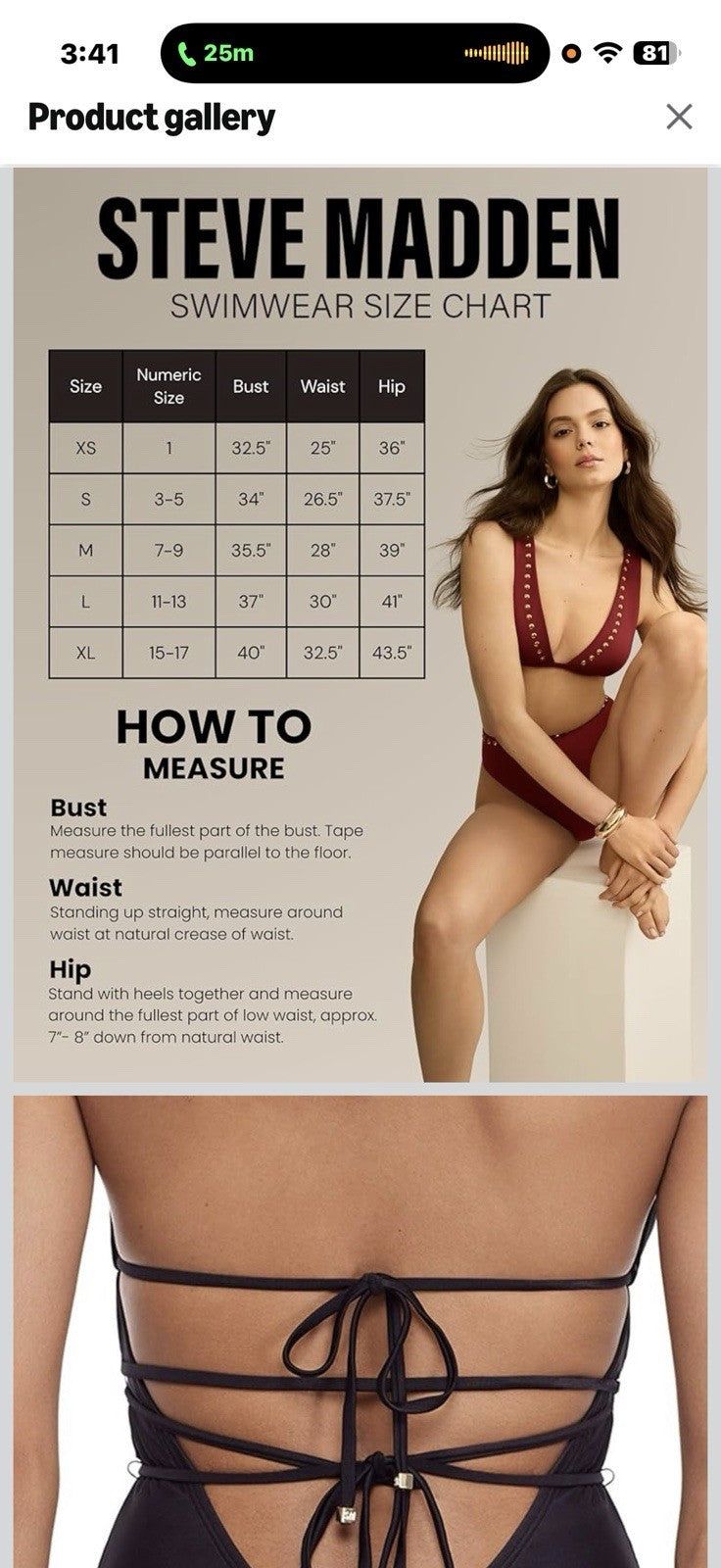 Steve Madden Women's Strappy Cutout Triangle One Piece Swimsuit