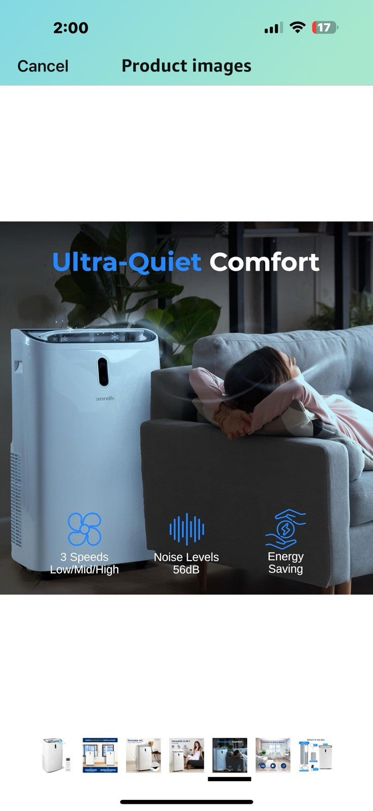 SereneLife SLPAC242B Portable Air Conditioner-12000 BTU Capacity (ASHRAE)