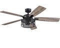 Honeywell Ceiling Fans Carnegie, 52 Inch Industrial LED Ceiling Fan with Light