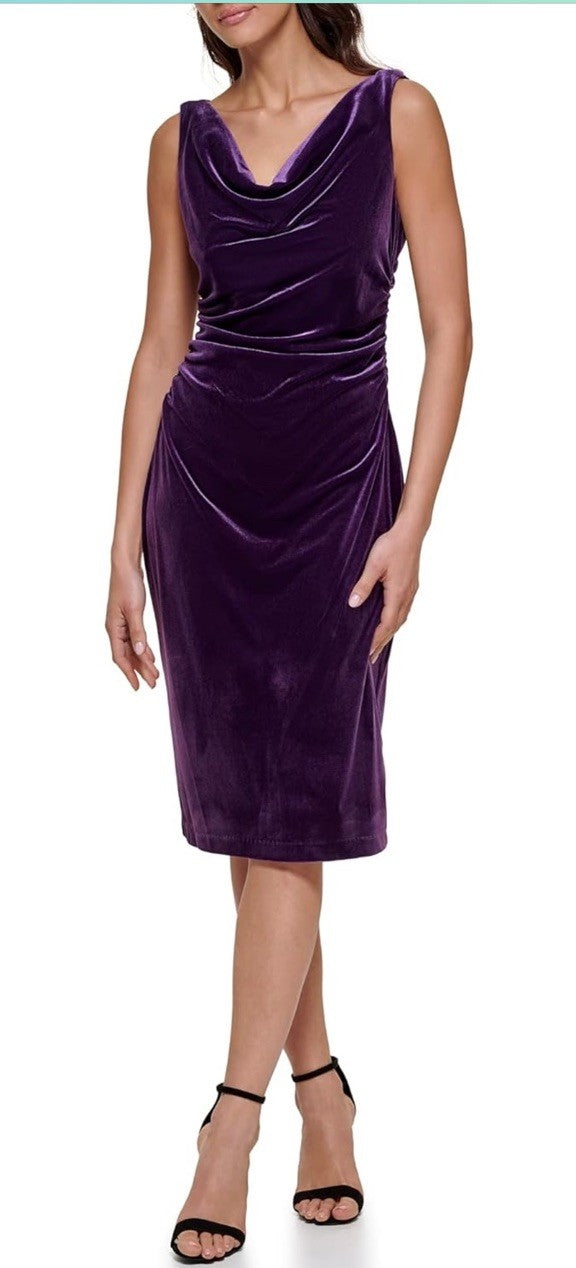 kensie Women's Sleeveless Cowl Neck Midi Dress Size 10 
