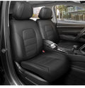 Deluxe Edition Napa Leather Seat Covers for Cars, Trucks, & SUV – 2 Black Car