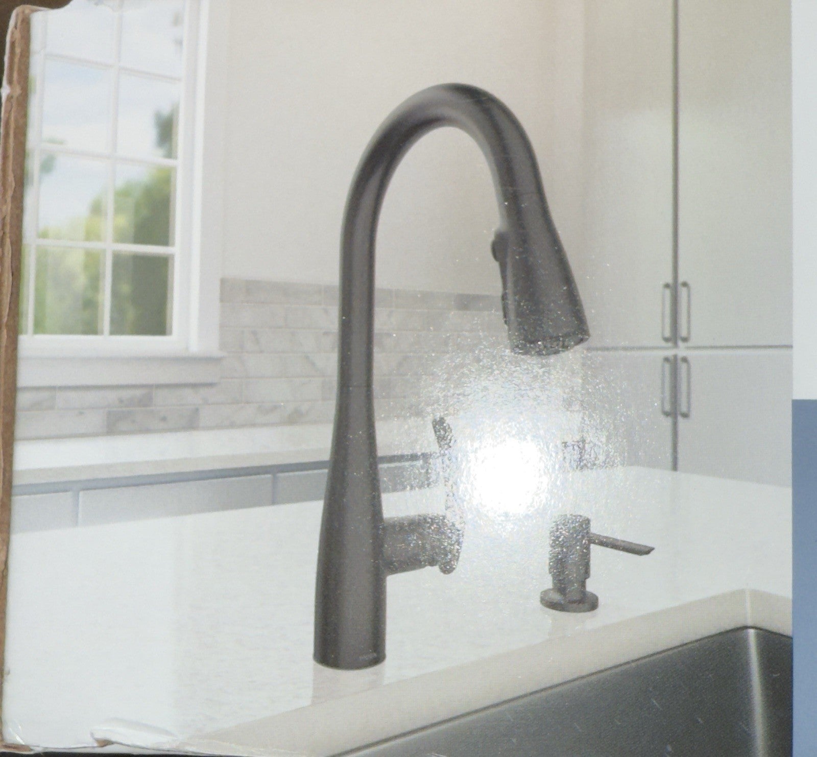Moen Reyes Matte Black One-Handle High Arc Pulldown Kitchen Faucet with