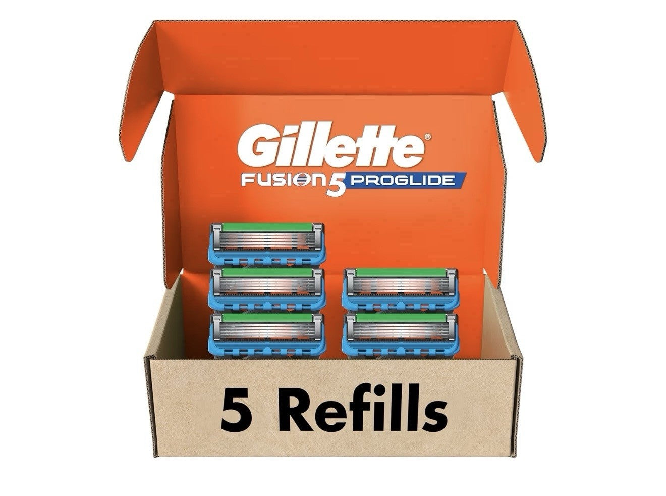 Gillette Fusion5 ProGlide Razor Refills for Men, 5 Razor Cartridges