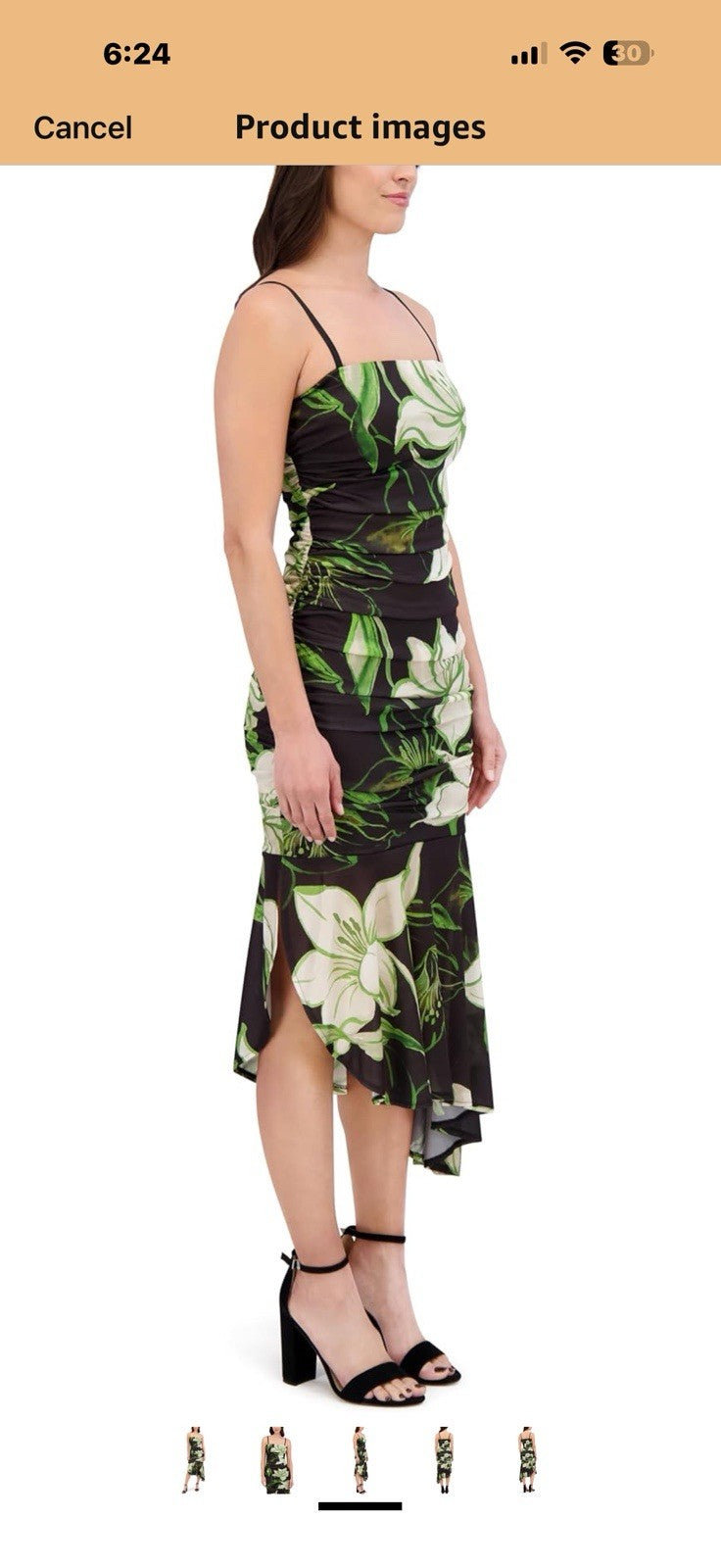 Siena Womens Removable Straps Bandeau Printed Stretch Mesh Asymmetrical