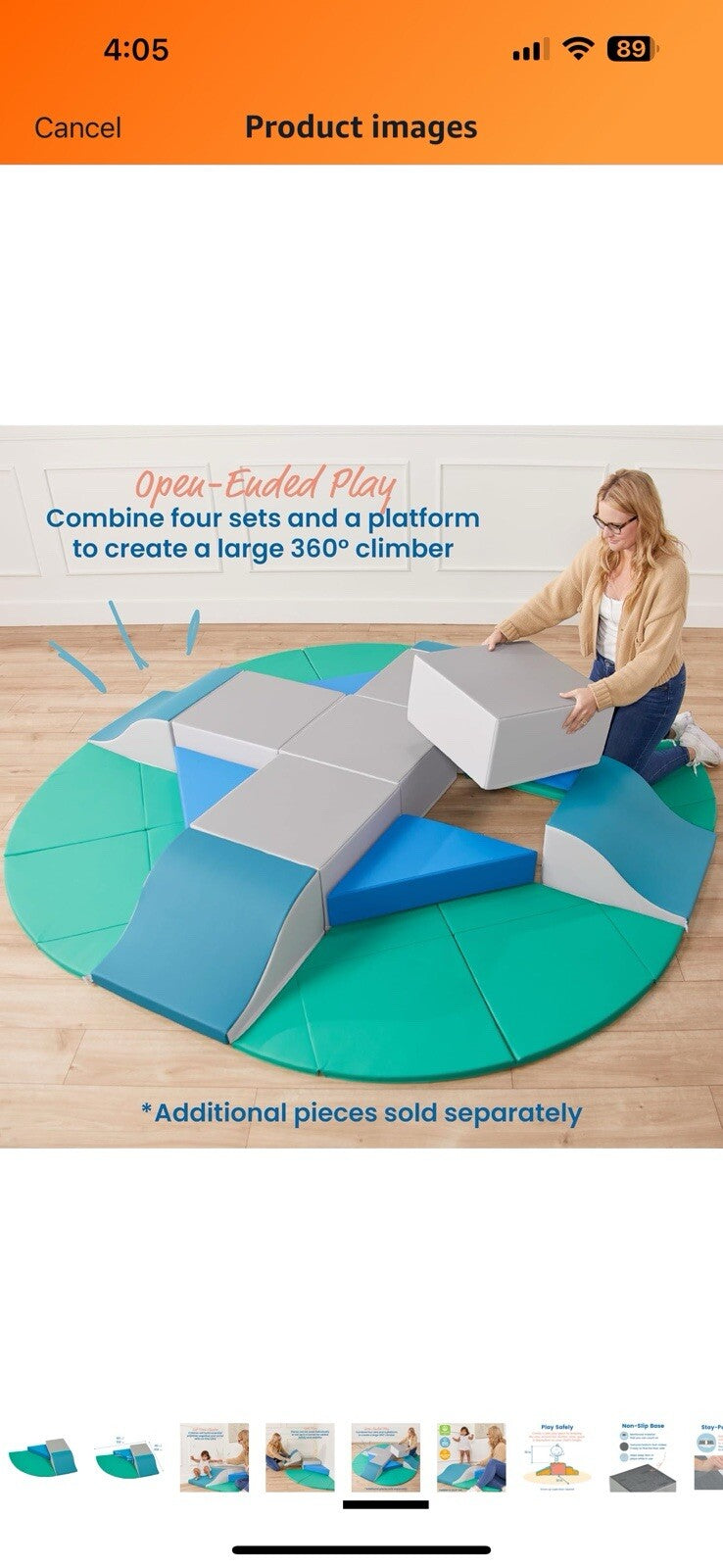ECR4Kids SoftZone Adventurer's Summit Slide, Corner Climber, Contemporary
