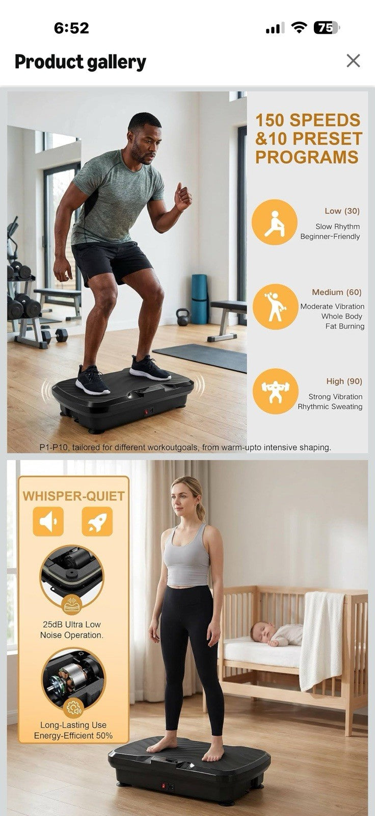 BARWING Vibration Plate Exercise Machine for Lymphatic Drainage Vibrating
