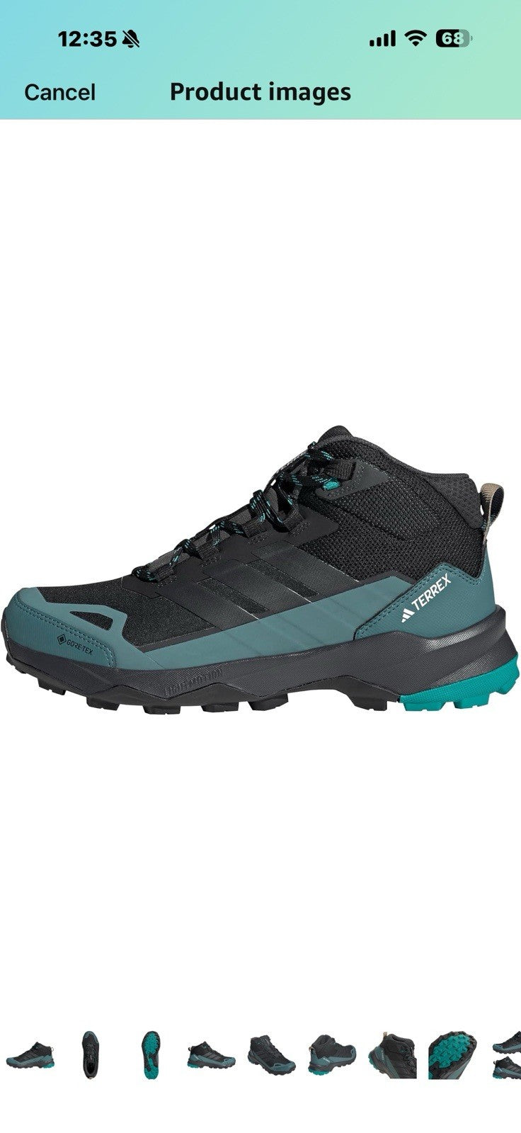 adidas Men's Terrex Skychaser Ax5 Mid Top Gore-tex Hiking Shoe Size 11.5