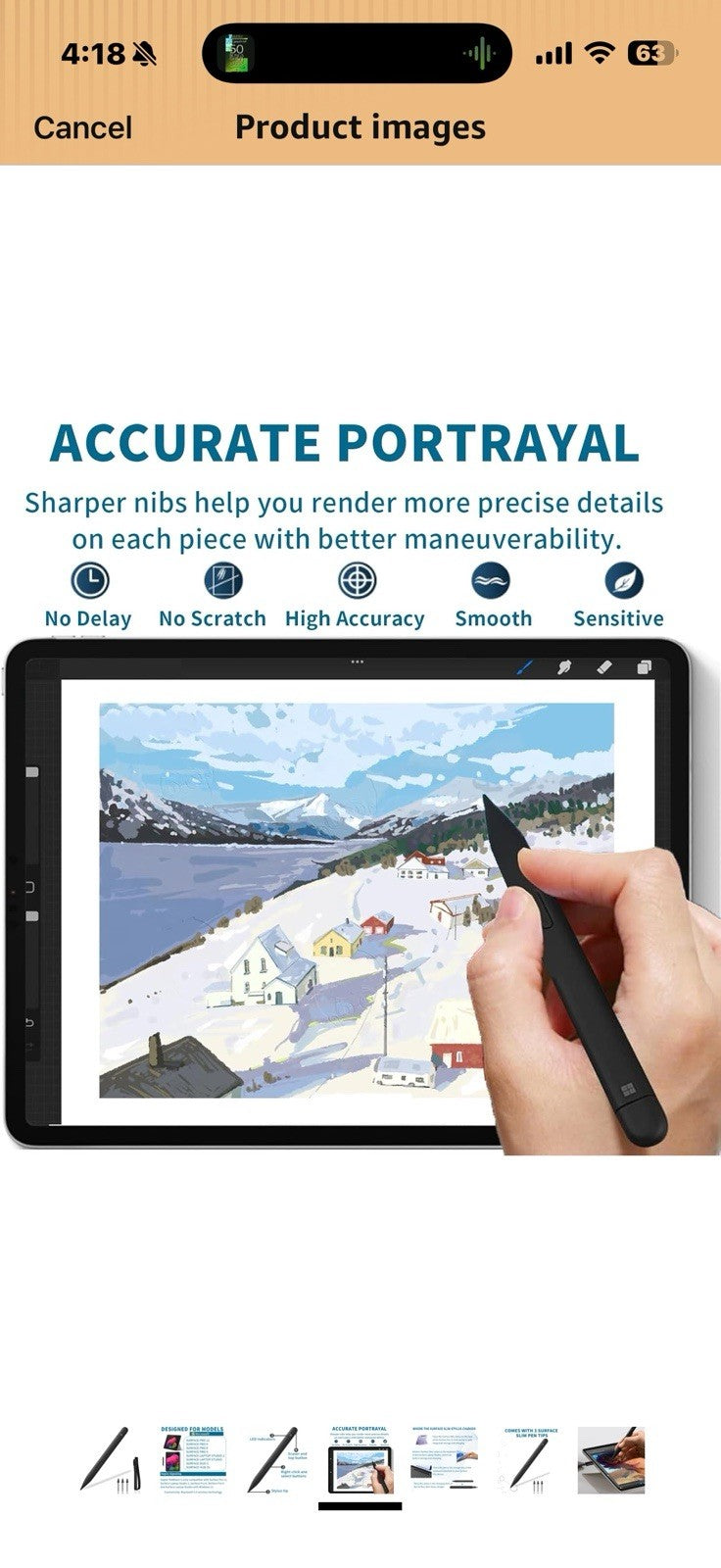 Surface Slim Pen 2 Matte - Bluetooth 5.0 Connectivity - 4,096 Points of Pressure