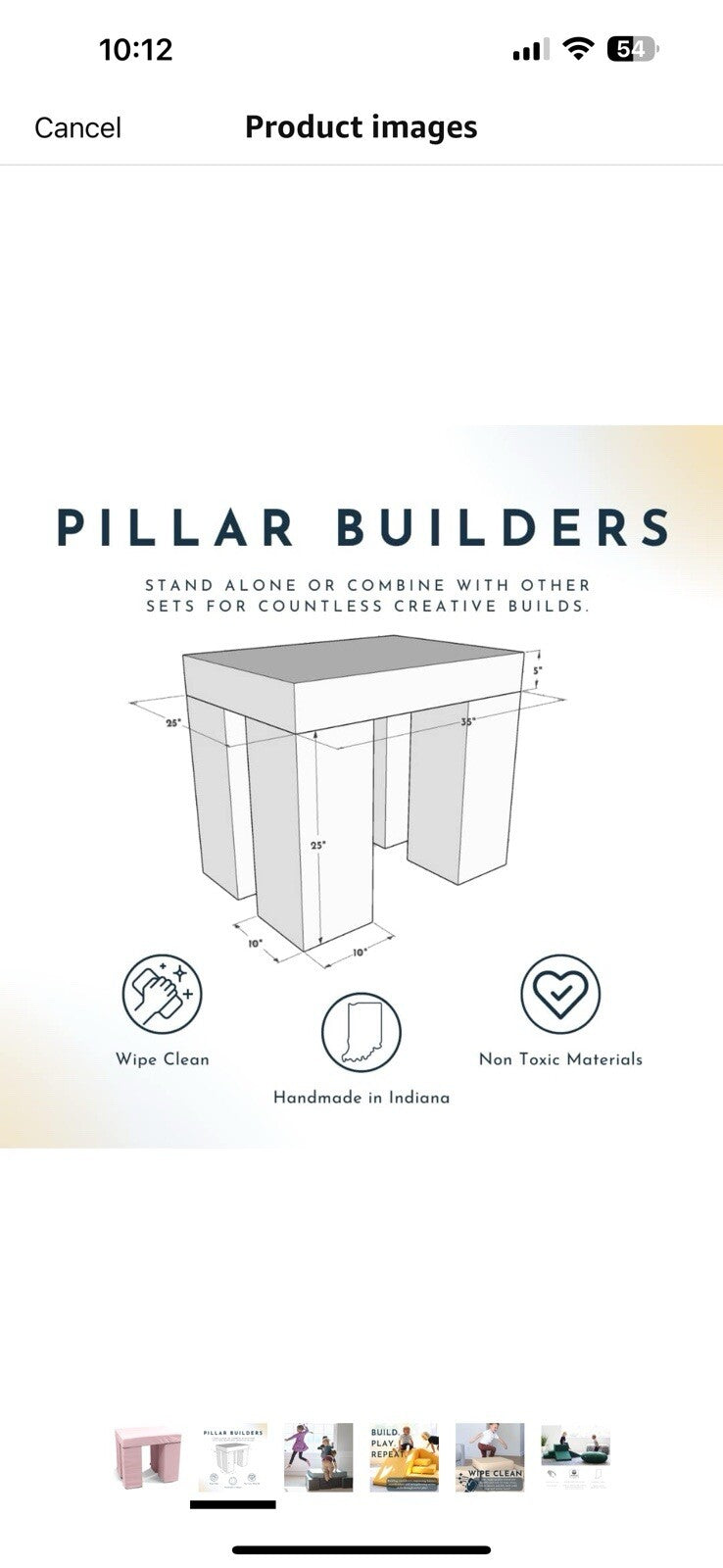 Foamnasium Pillar Builder, Indoor Foam Playset, 5 Piece Soft Toddler