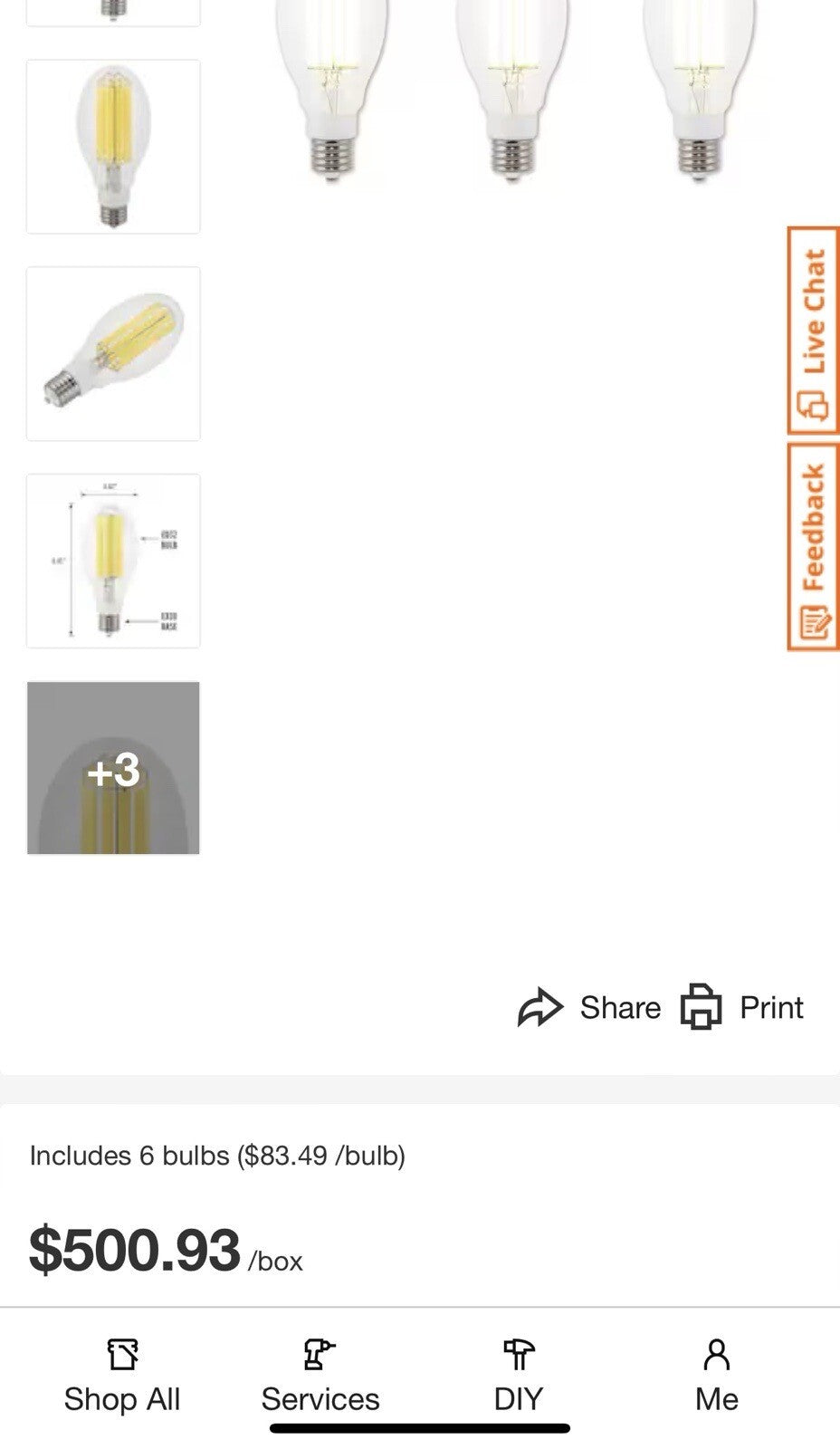 Westinghouse 5269020 54 Watt (320 Watt HID Equivalent) ED32 Daylight