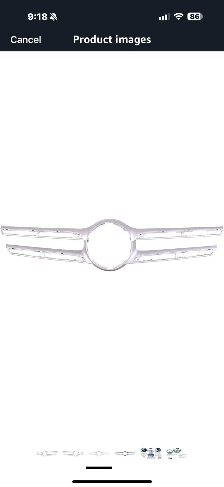 Front Grille Compatible with 2016-2019 Mercedes Benz GLC-Class w/o Front