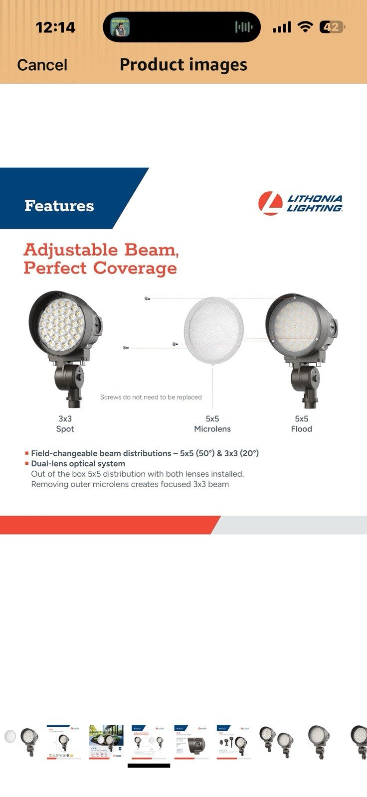 Lithonia Lighting 36-in-1 OLB LED Floodlight Outdoor Light Fixture