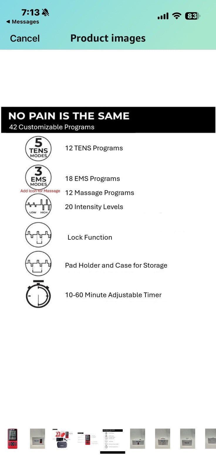 Transcutaneous Electrical Nerve Stimulator for Pain Relief