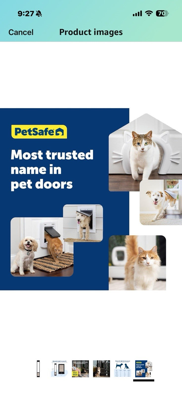 PetSafe Sliding Glass Pet Door - No-Cut DIY Install Doggy Door for Renters
