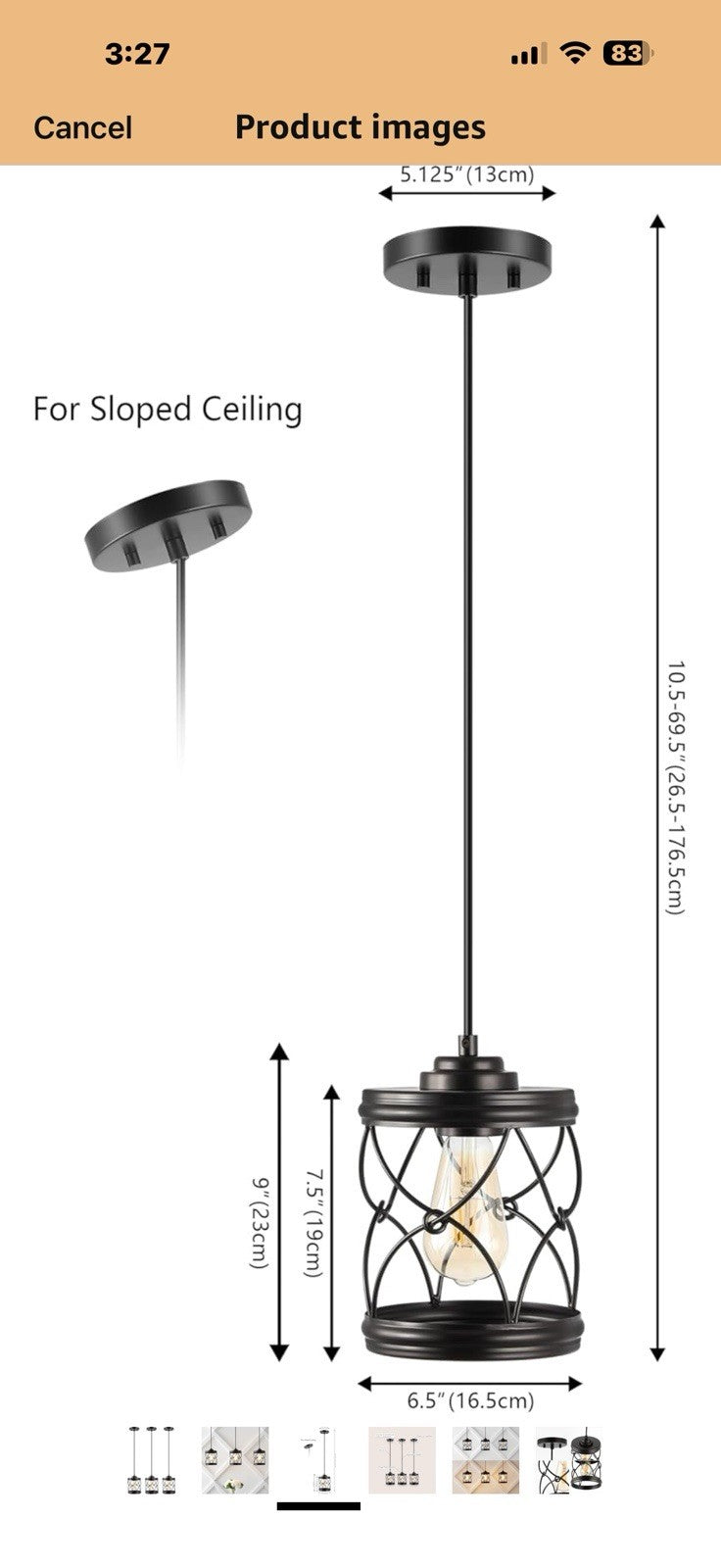 JONATHAN Y JYL7909B-SET3 Marelle 6.5" 1-Light Farmhouse Industrial