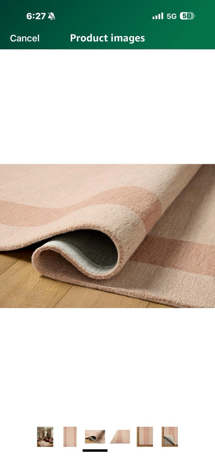 Loloi Leanne Ford Craven Collection CVN-01 Blush/Rose 5'-0" x 7'-6" Area Rug 