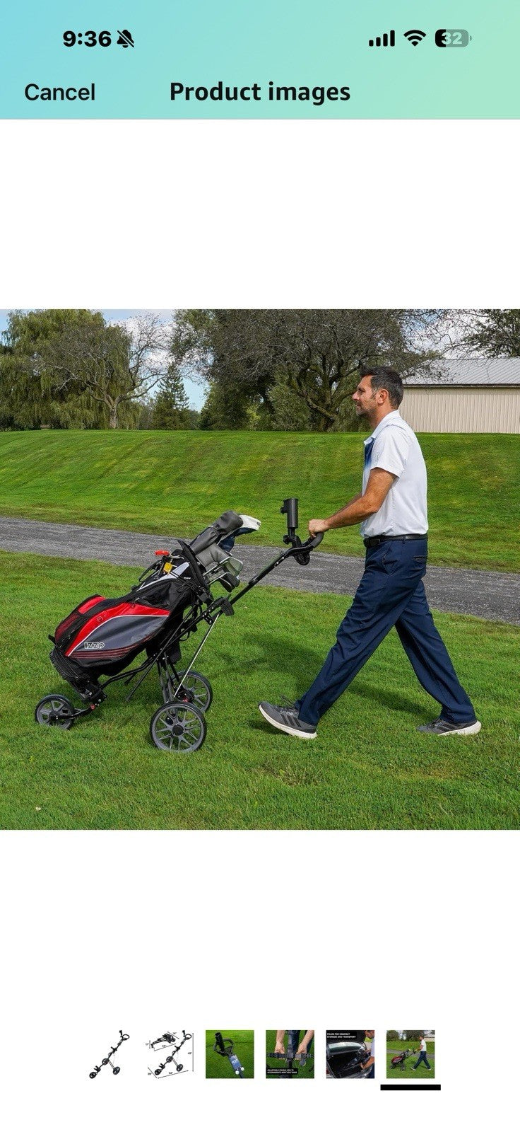 IZZO Feather Lite Push Cart