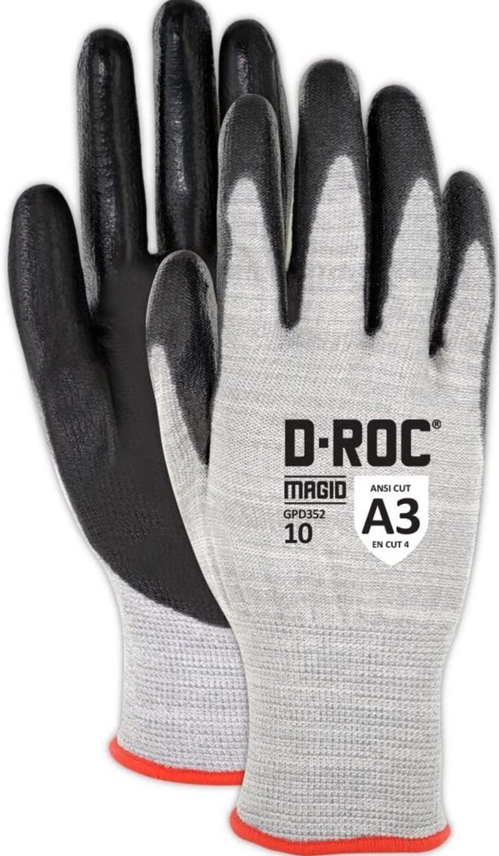 MAGID Touchscreen Level A3 Cut Resistant Work Gloves12 PR Size 11/XXL, Reusable