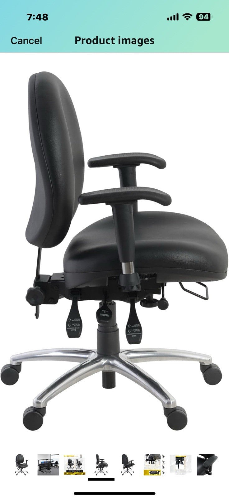 Romig Conley 24/7 Vinyl Office Chair Big & Tall 400lb Max Weight,