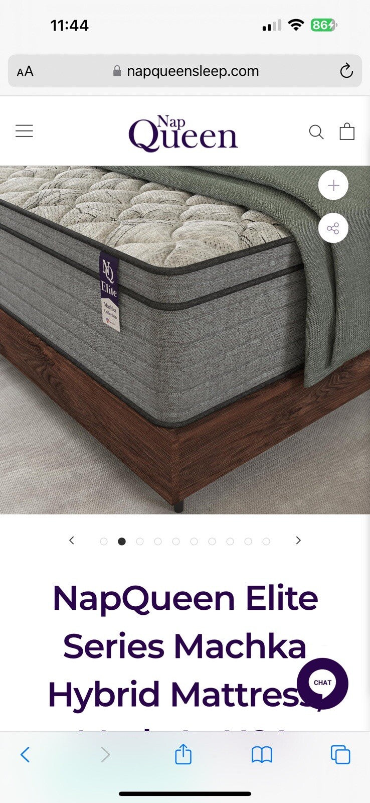 NapQueen Twin , 12 Inch,Elite Series Machka Hybrid Mattress