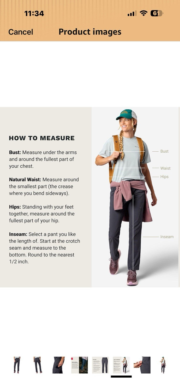 MARMOT Women's Women's Trailway Pant Size 6