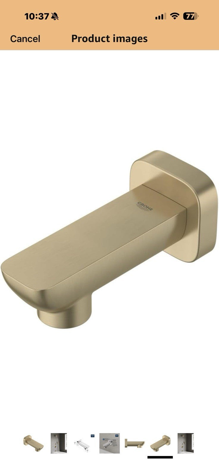 Grohe 101926EN00 Cubeo Tub Spout, Brushed Nickel