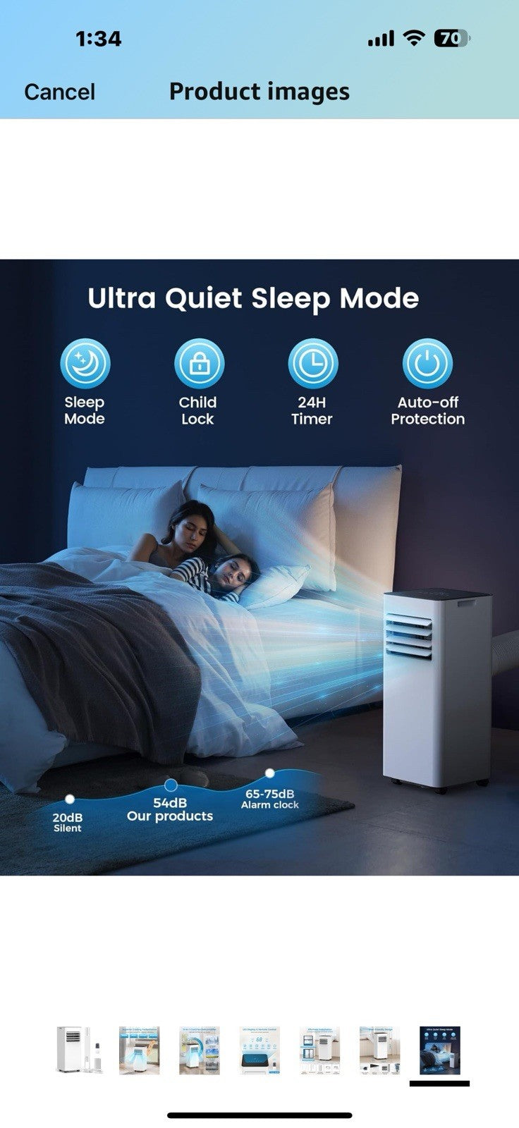 Portable Air Conditioner 10000 BTU (ASHRAE) Cools up to 450 Sq. Ft.