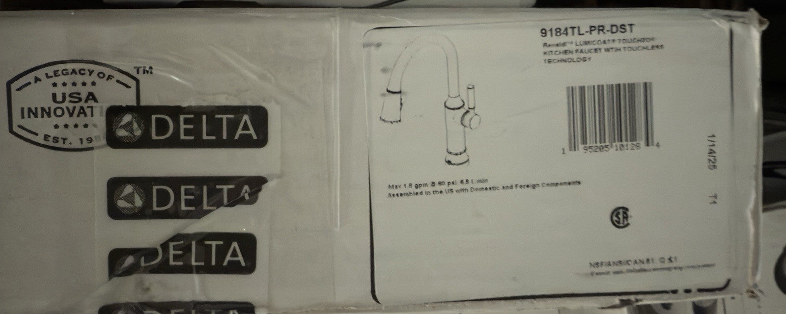 Delta Renaldi Touchless Kitchen Faucet , Touch Technology,Chrome 9184TL-PR-DST