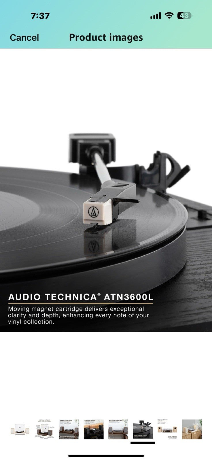 Victrola Harmony – Bluetooth Turntable System– 3-Speed Vinyl Record Player