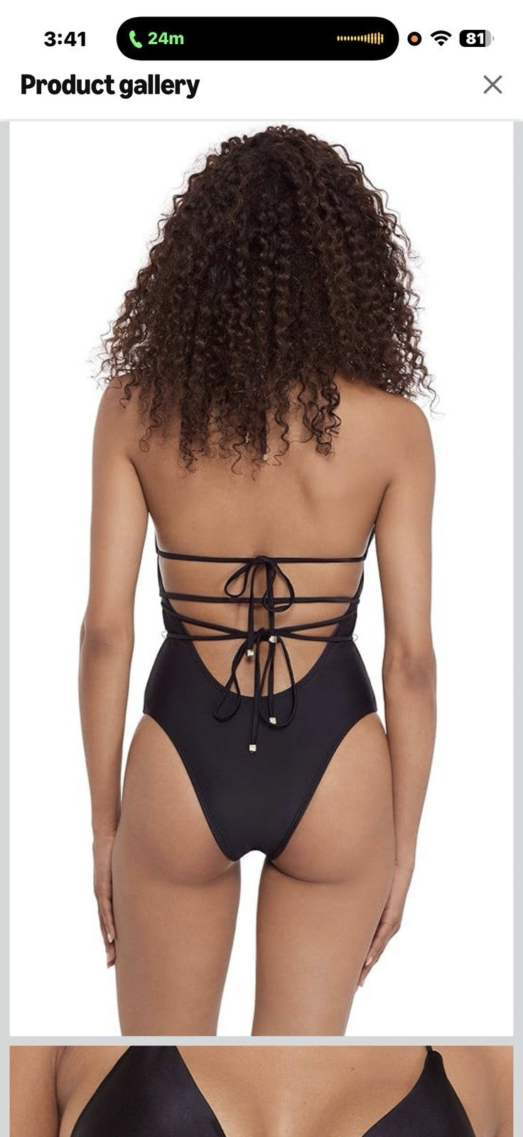 Steve Madden Women's Strappy Cutout Triangle One Piece Swimsuit