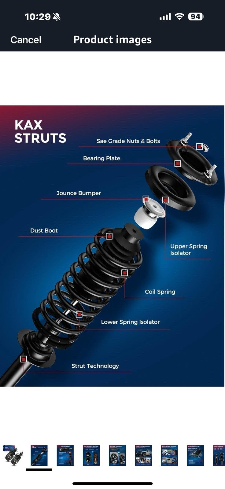 2PCS KAX 171130 171131 Front Struts and Shocks Absorbers for 2008-2014