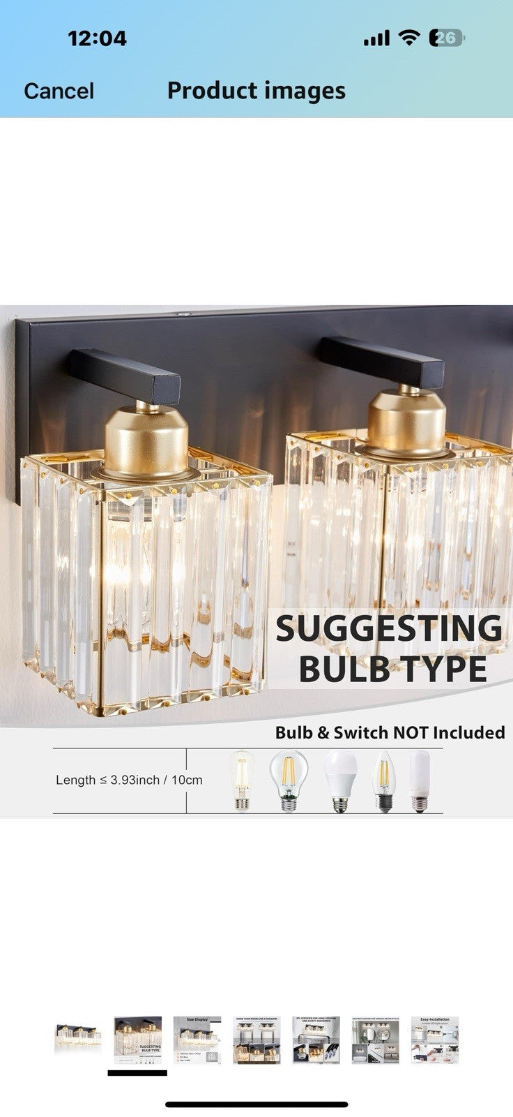 Bathroom Vanity Light Fixtures Over Mirror - Makeup Lighting Black Gold -