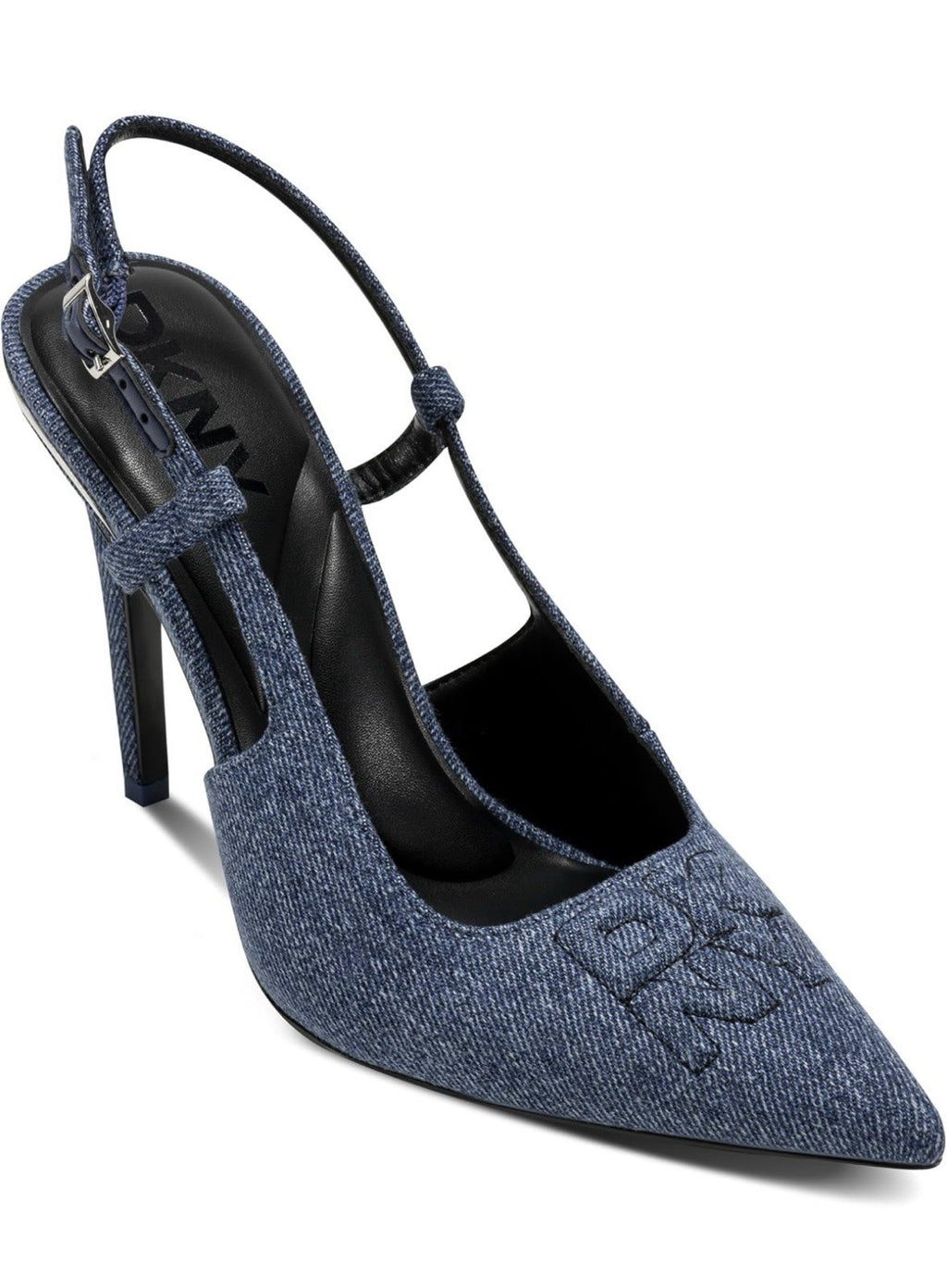 DKNY Women's Mediville Pointed Toe Slingback Pump with Logo Heeled 