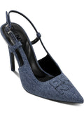 DKNY Women's Mediville Pointed Toe Slingback Pump with Logo Heeled 