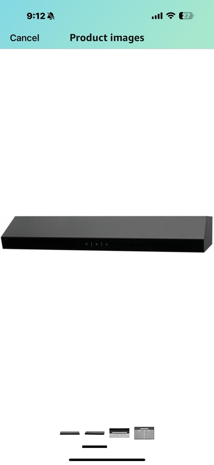 Frigidaire Undercabinet 30" Ventilation Hood 330 CFM in Black Stainless Steel