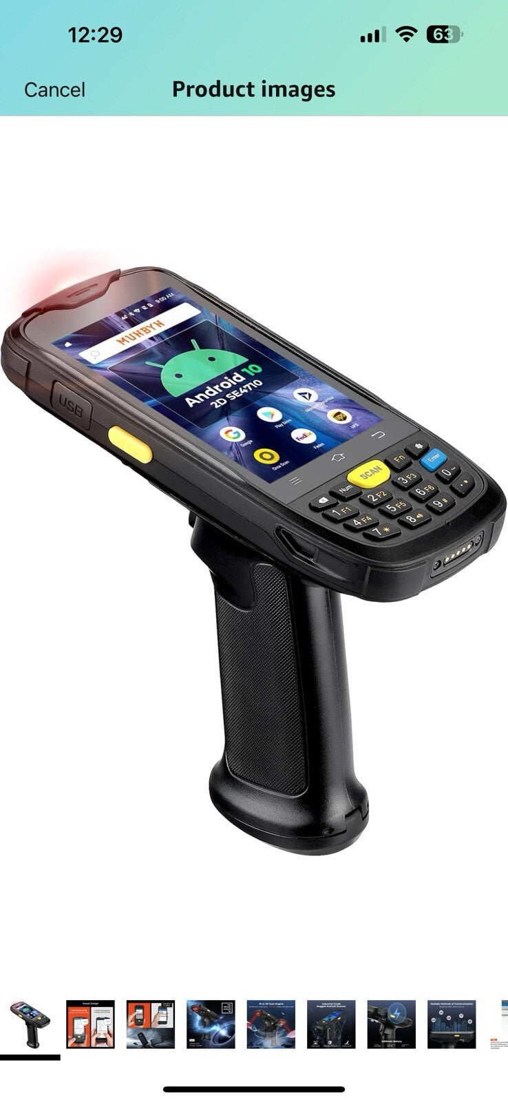 MUNBYN 084P 2024 New Android Barcode Scanner, Android 10 Scanner, 