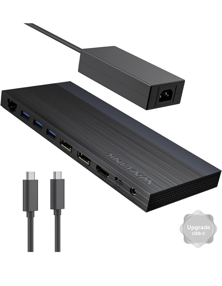 Laptop Docking Station, Docking Station 3 Monitors with 2* DP+HDMI