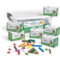 hand2mind Wooden Cuisenaire Rods Classroom Set, Fraction Bars, Montessor