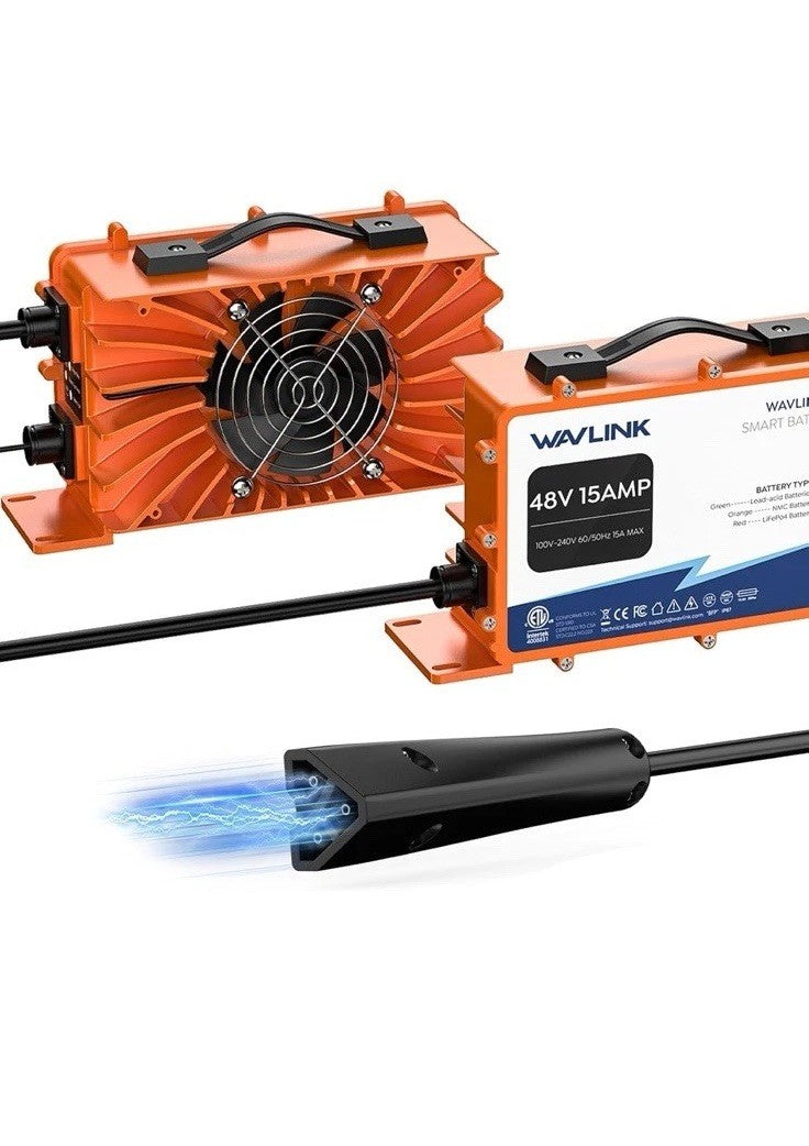 WAVLINK Golf Cart Charger, GS950C - 48V 15A Max, 810W Output,
