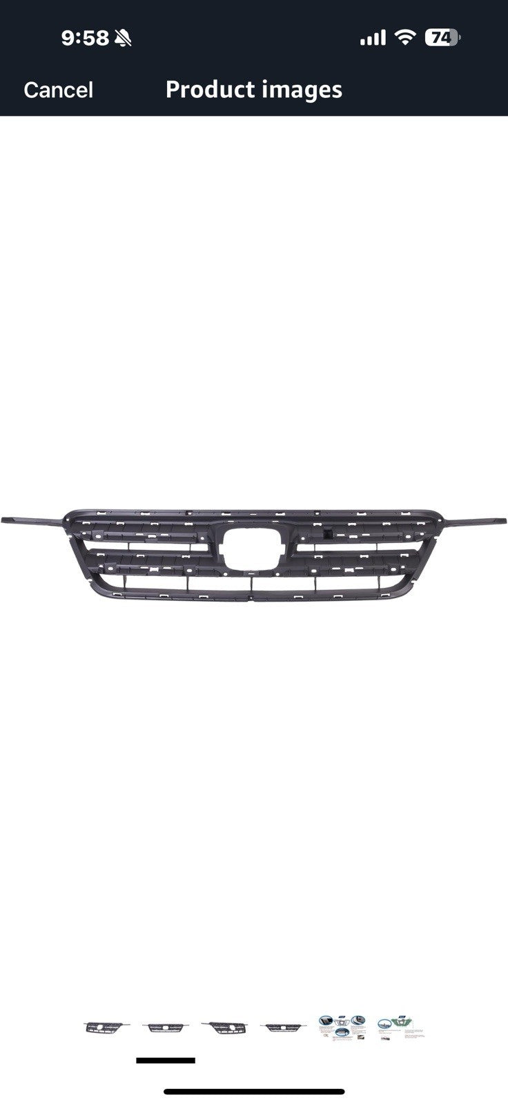 Front Grille Compatible with 2005-2006 Honda CR-V, ABS Replacement 