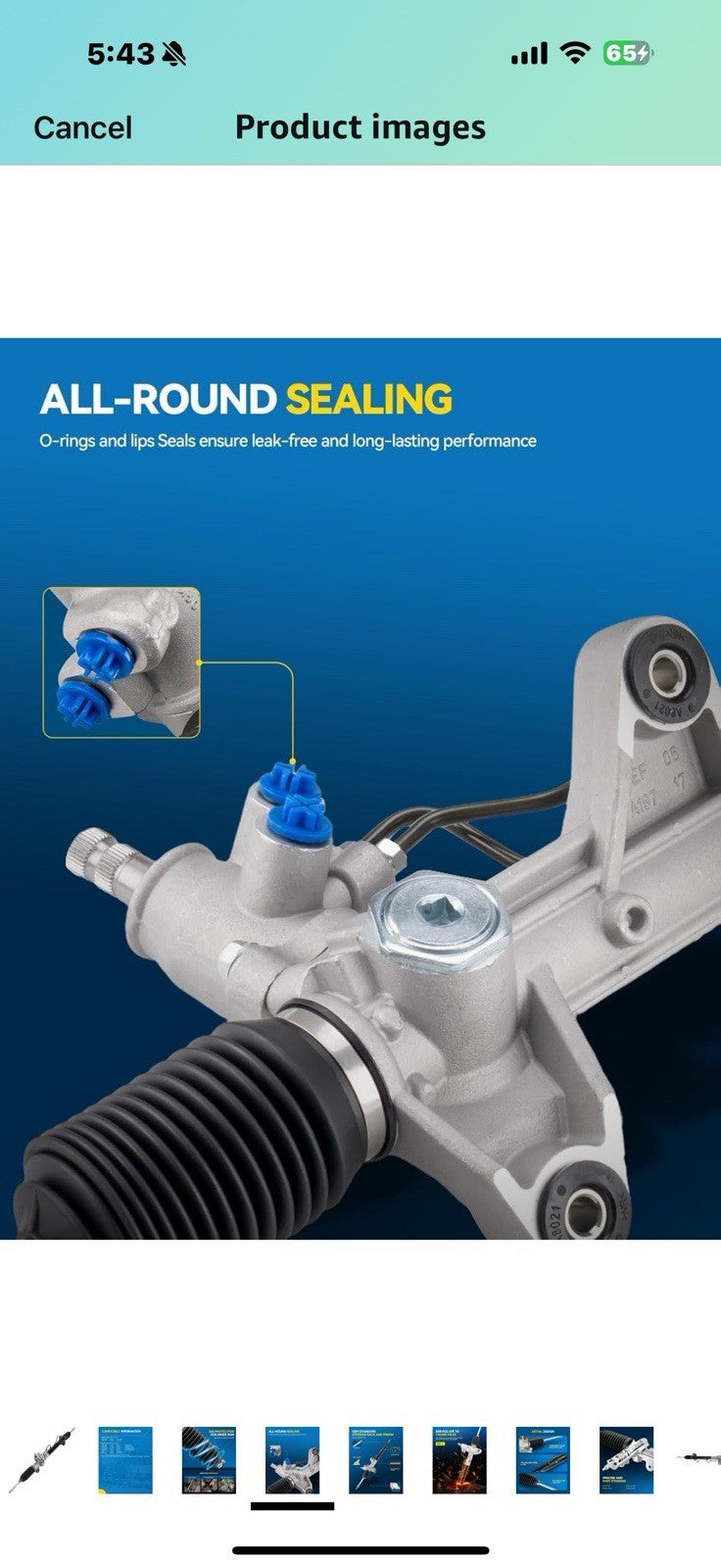 PHILTOP Power Steering Rack and Pinion Compatible with Toyota Camry 
