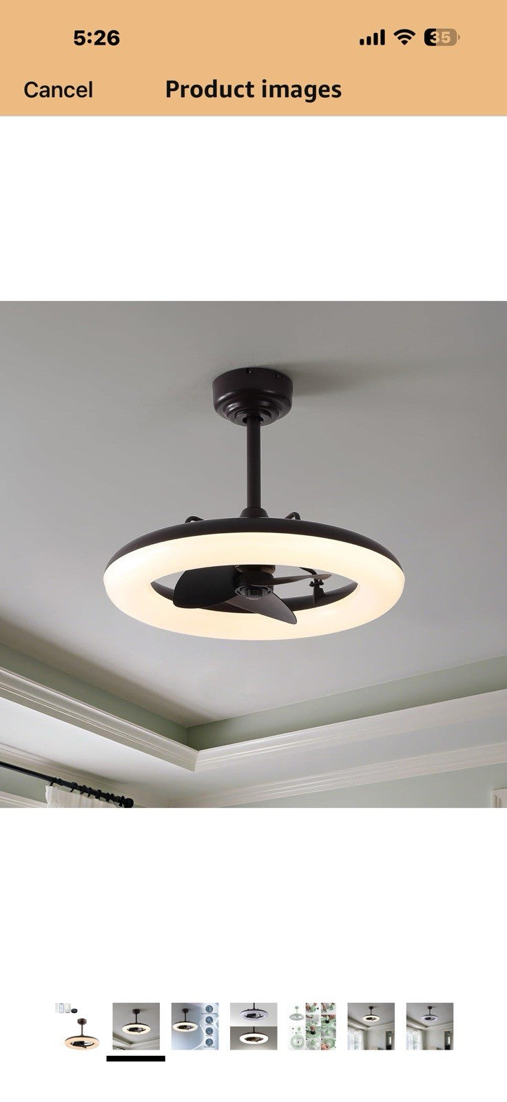 OVAL AIR AIR8001A Piero 21.5" Contemporary Minimalist 6-Speed