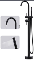 GIMILI Free Standing Tub Filler Bathtub Faucet Stand Alone Matte Black