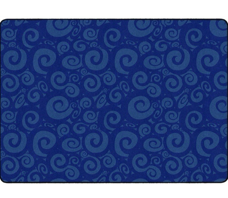 Flagship Swirl Tone on Tone Carpet for Children's Classroom and Bedroom 6-8.4